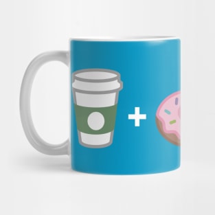 Cute Coffee and Donut Love Mug